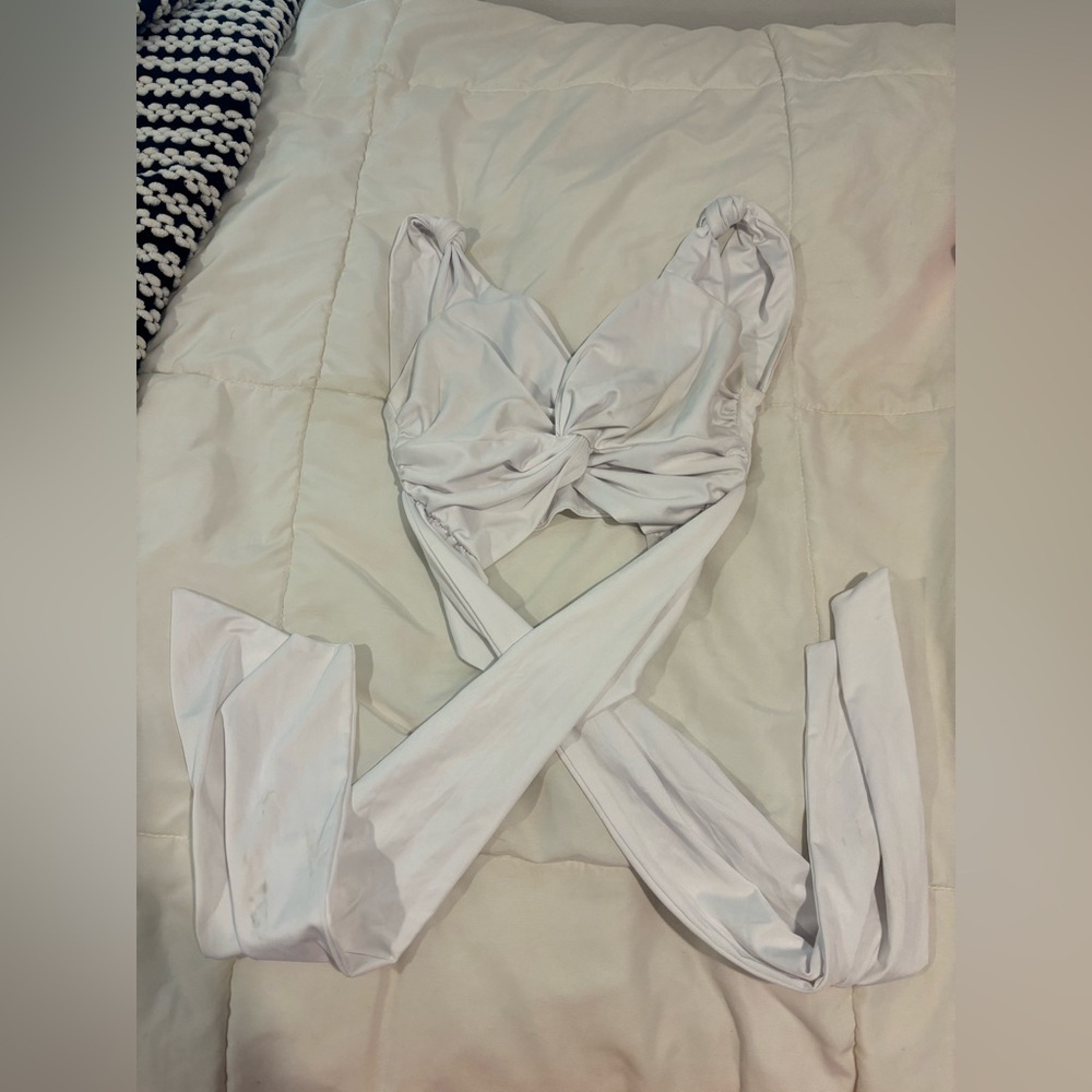 Stylish White Wrap Top